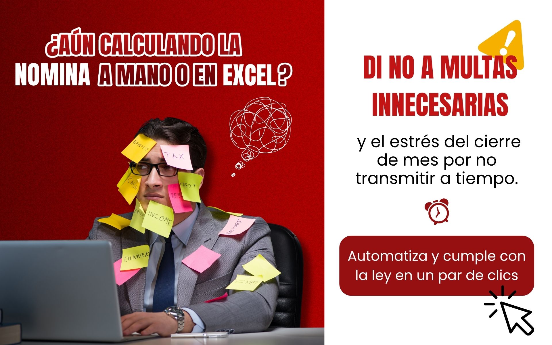 ¿Aún calculando la nómina a mano o en Excel? Automatiza y cumple con la ley en un par de clics